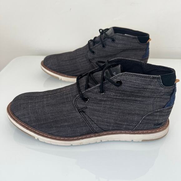 Toms Navi Black Crosshatch Denim Boots - Men\'s Size 10 main image 7